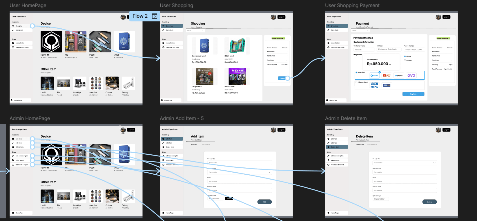 Design Cashier Vapestore App